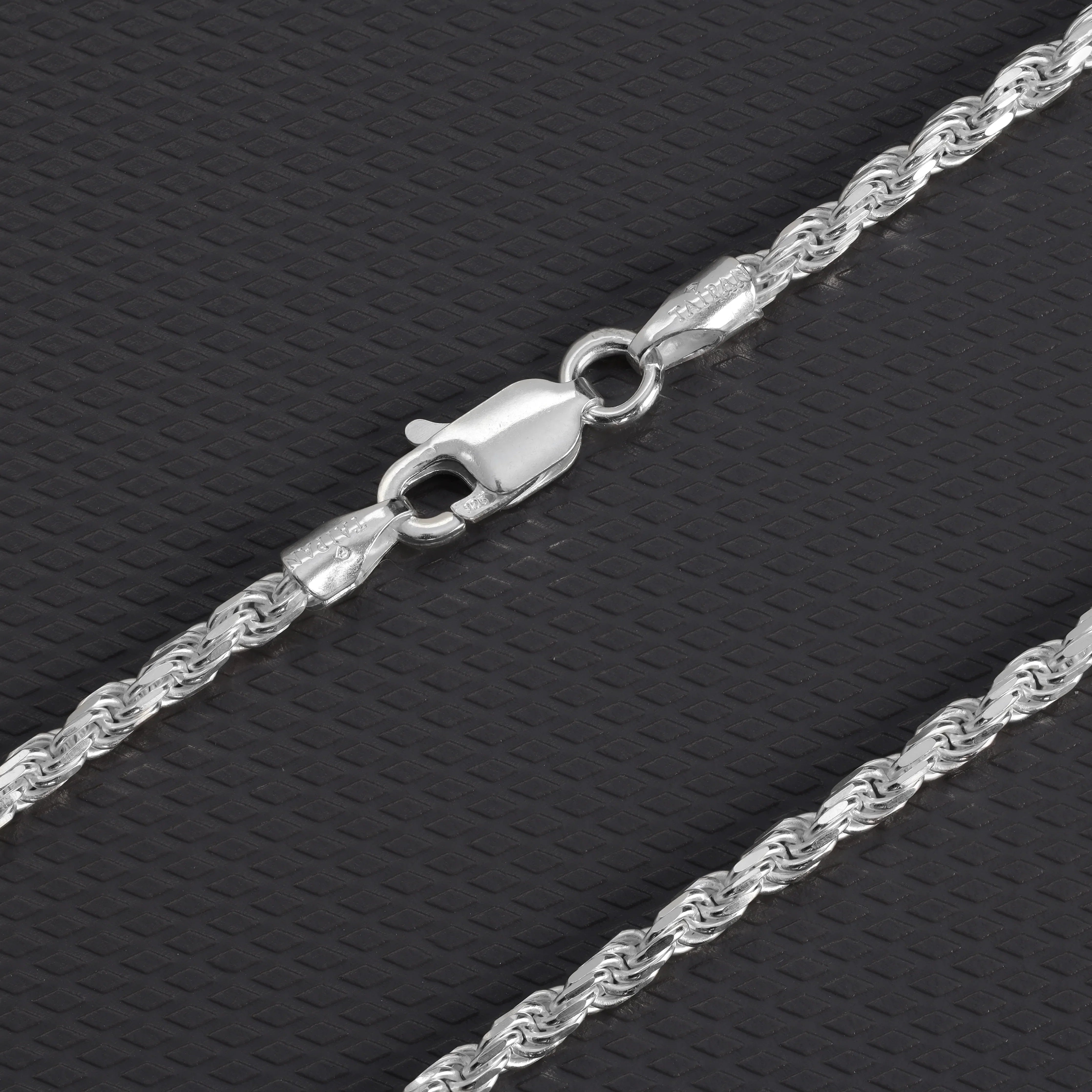 Kordelkette Rope Chain Armband 2,3mm breit 19cm lang 925 Sterling Silber (B394) - Taipan Schmuck
