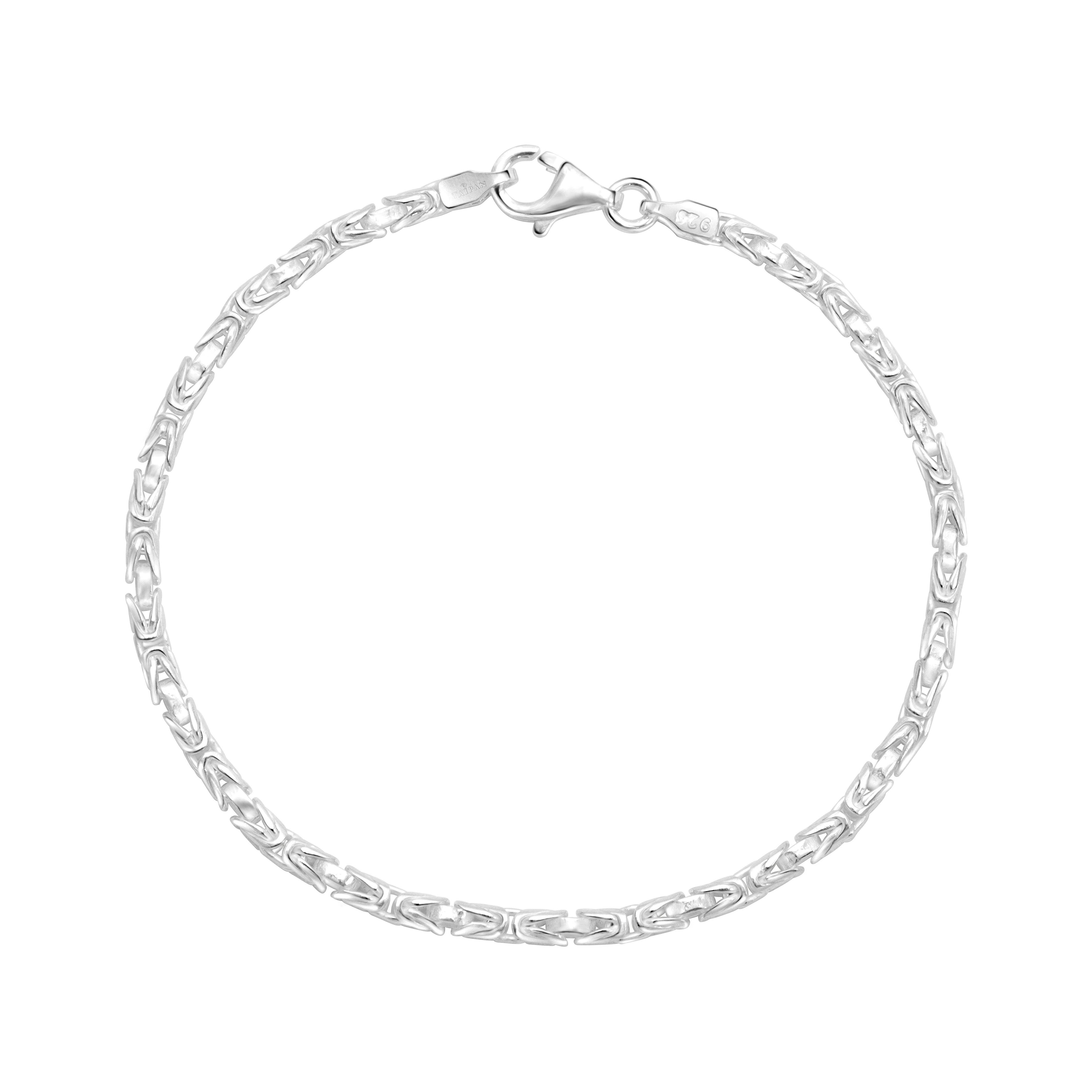 Königskette Armband Königsarmband 2,5mm breit 20cm lang aus 925 Sterling Silber (B398) - Taipan Schmuck