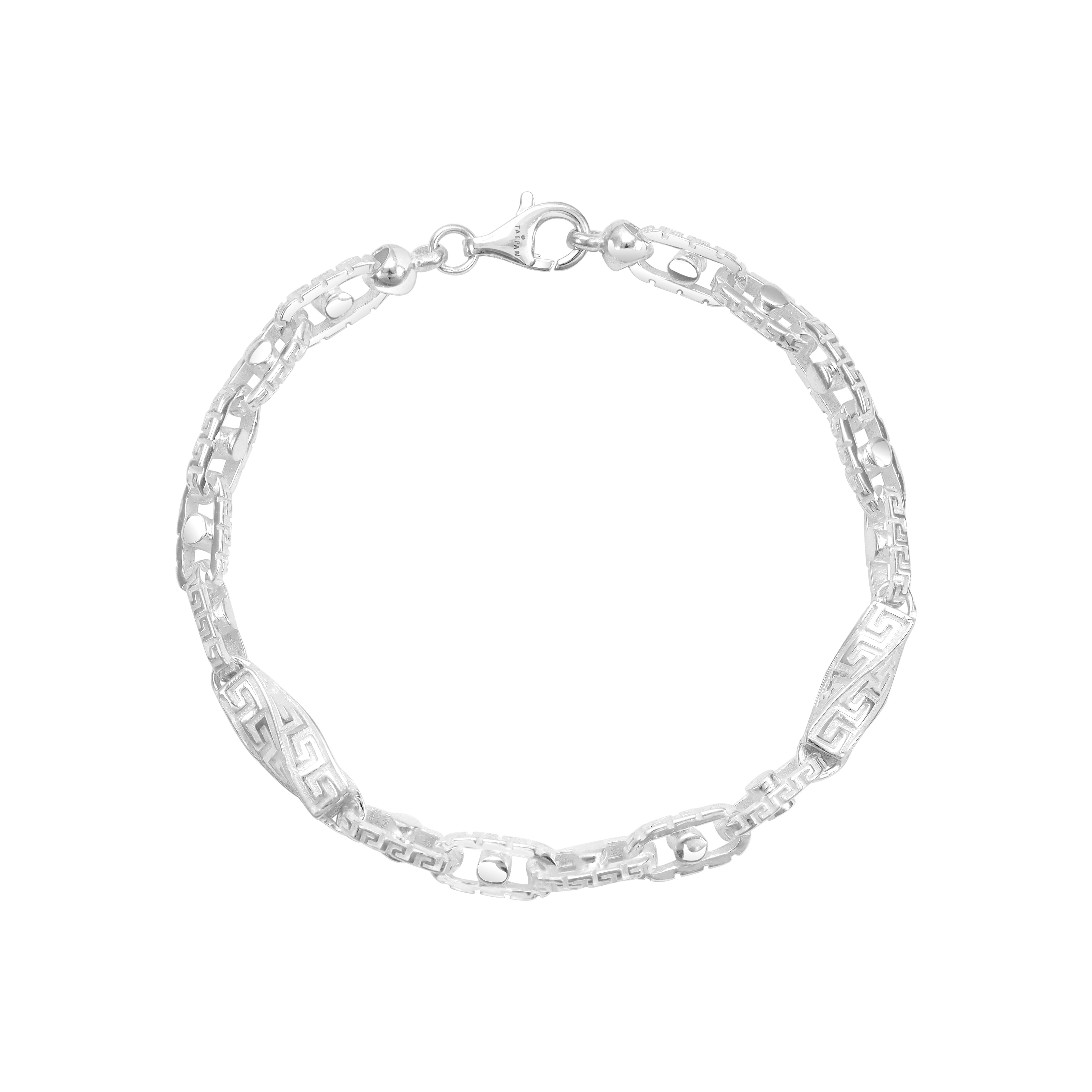 Santorini Monte Carlo Armband 6mm breit 21cm lang 925 Sterling Silber (B441) - Taipan Schmuck