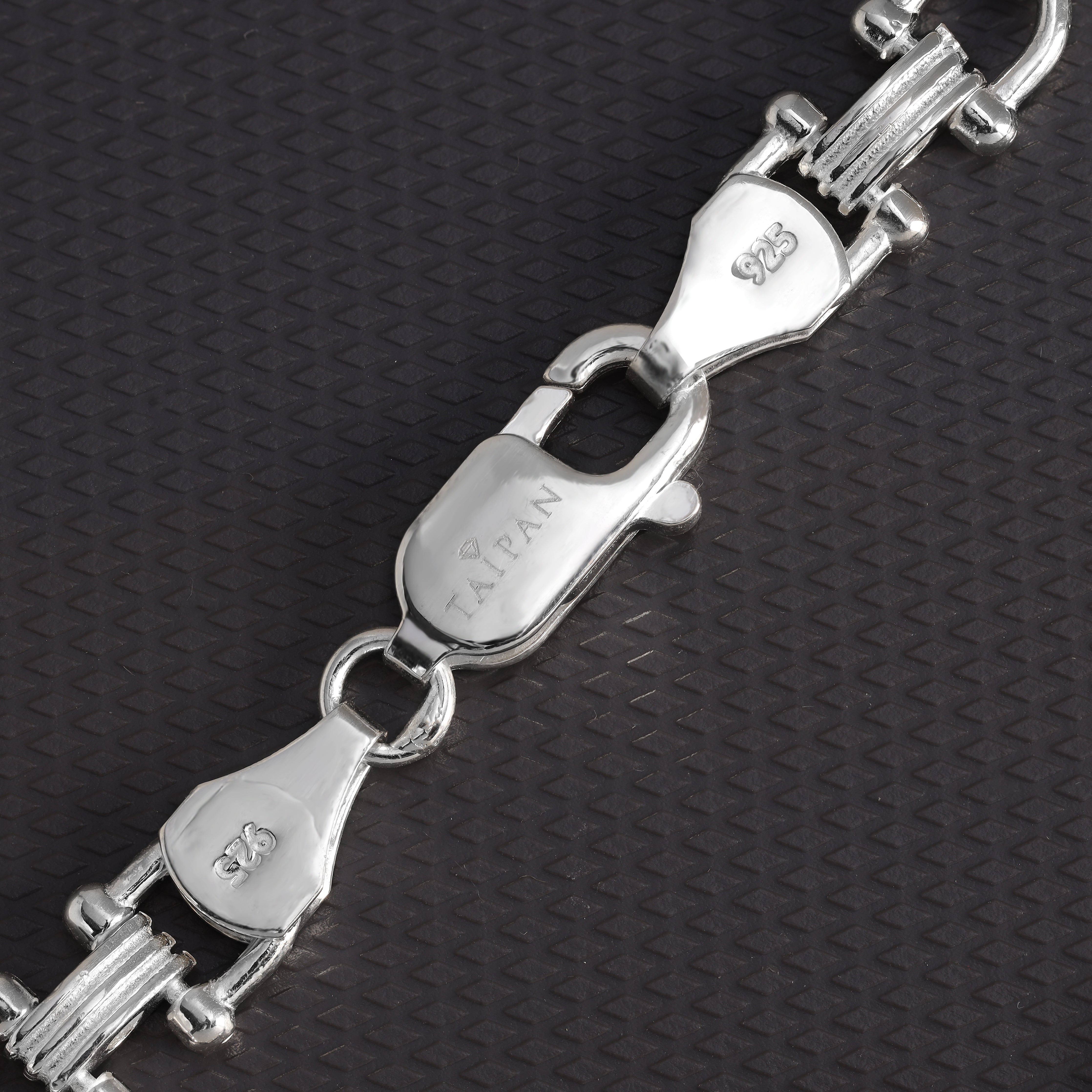 Plattenkette Armband Steigbügelkette Armband 8mm breit 21cm lang aus 925 Sterling Silber (B444) - Taipan Schmuck