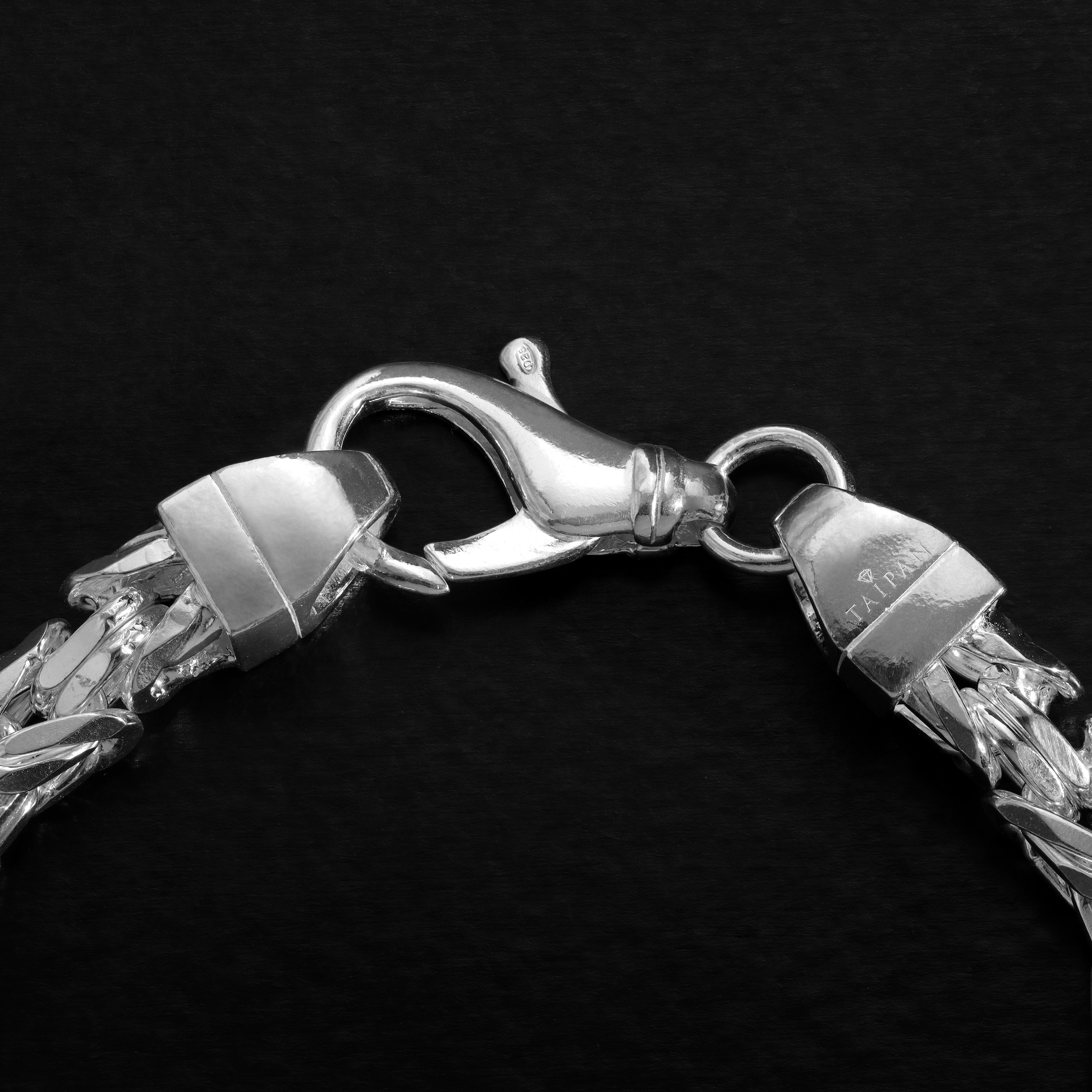 Königskette achtkant Armband Königsarmband 7,5mm breit 22cm lang aus 925 Sterling Silber (B522) - Taipan Schmuck