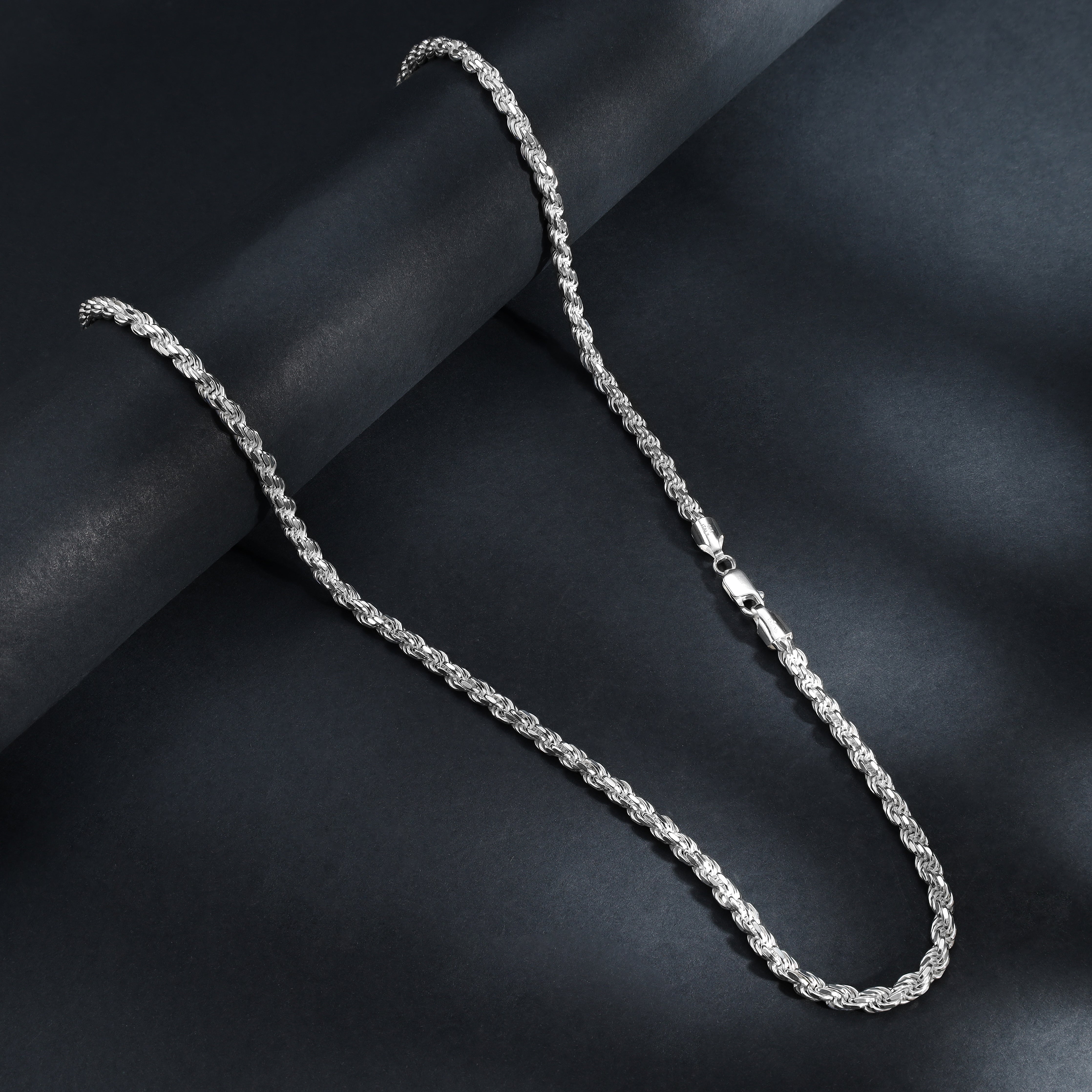 Kordelkette Rope Chain 5mm breit 55cm lang massiv 925 Sterling Silber (K1026) - Taipan Schmuck