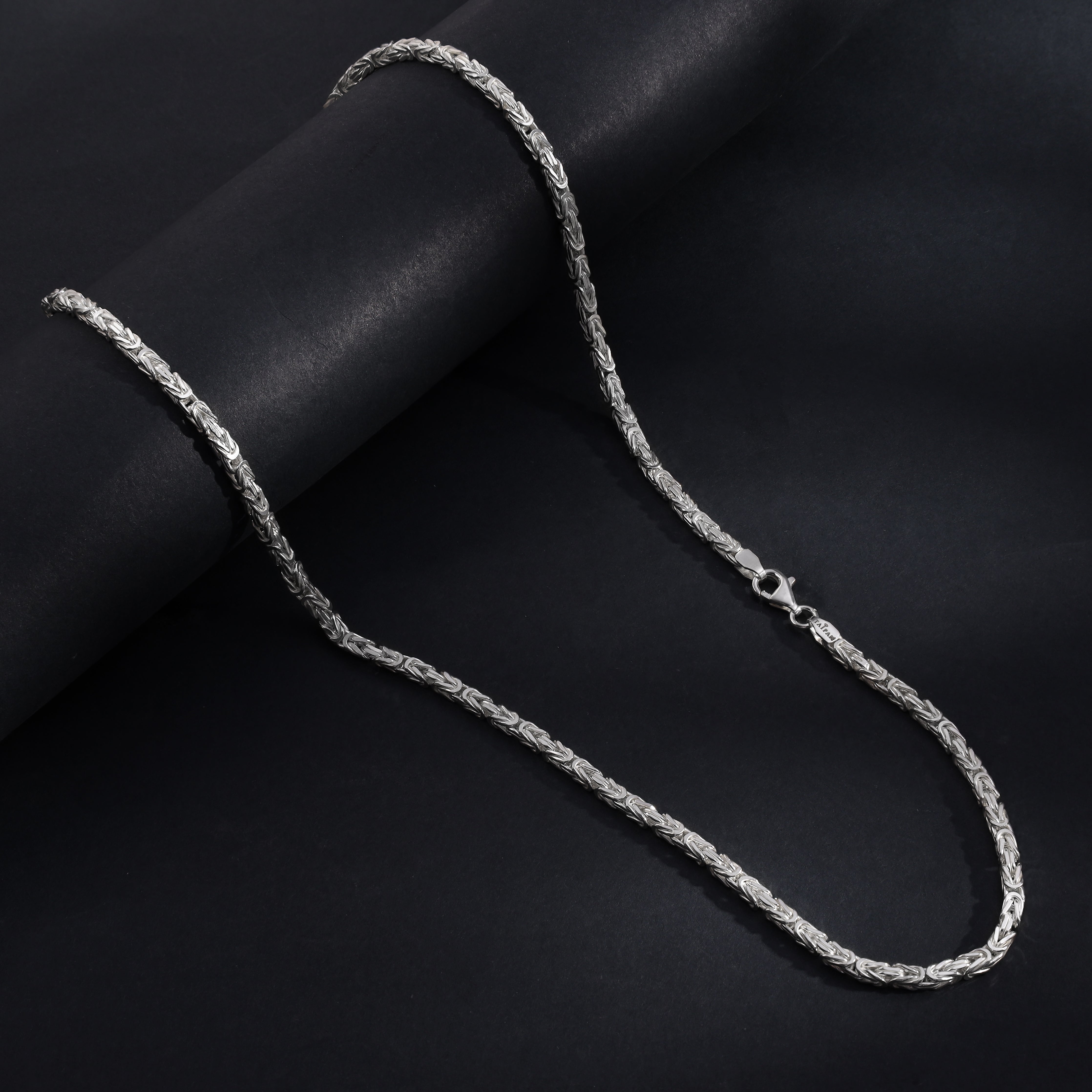Königskette 3,4mm breit 55cm lang 925 Sterling Silber (K848) - Taipan Schmuck