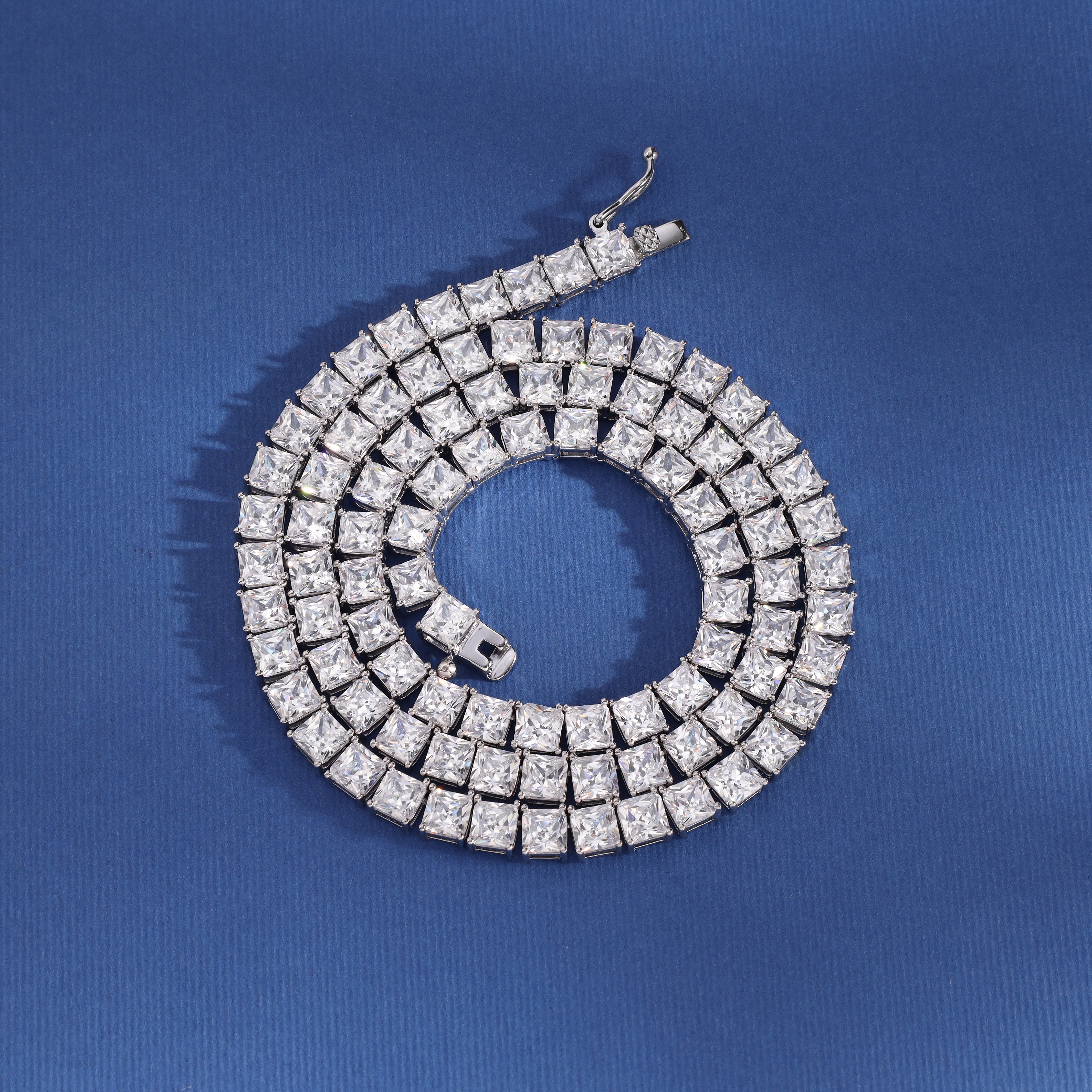 Iced Out Tennis chain 6mm breit 50cm lang aus 925 Sterling Silber (K862) - Taipan Schmuck