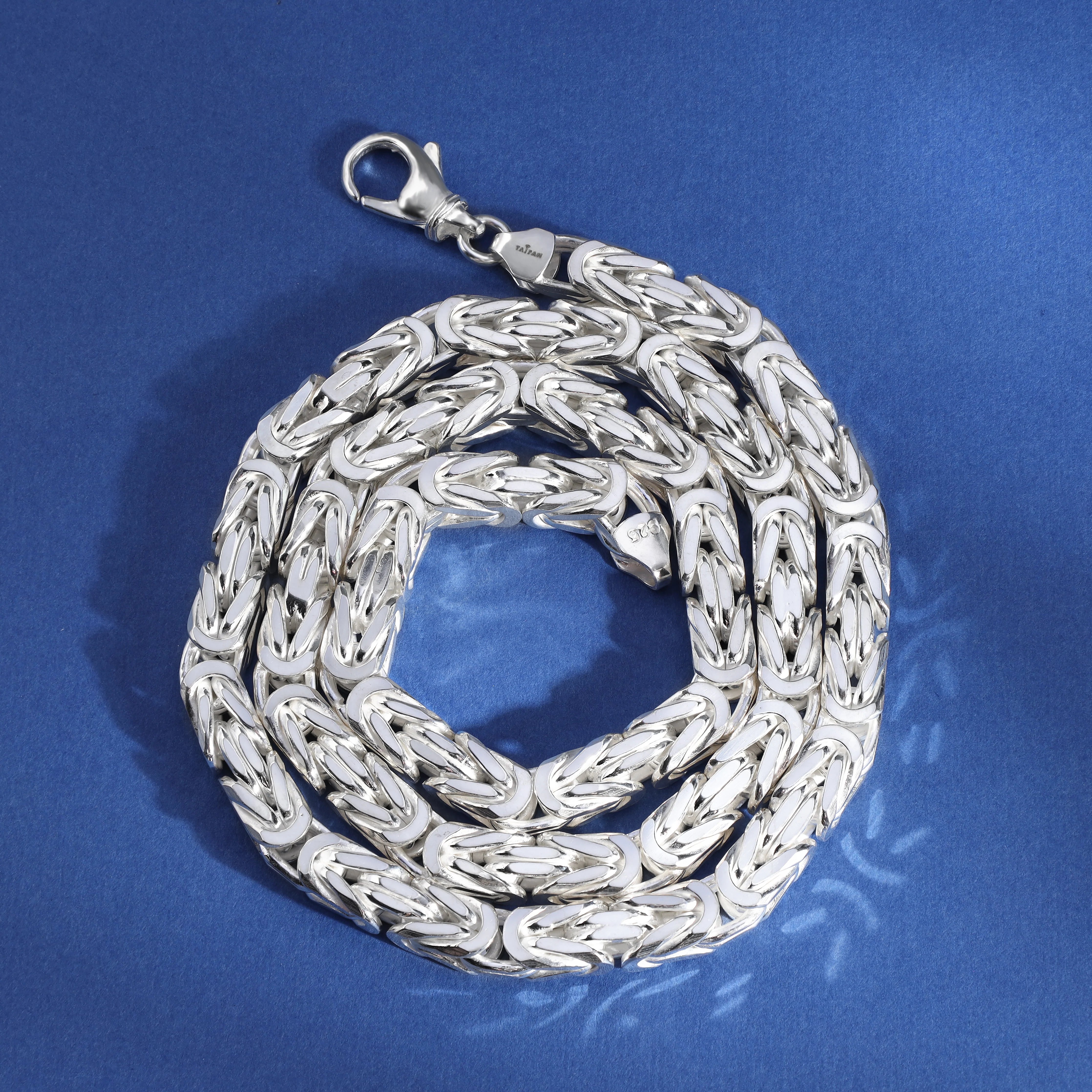 Königskette vierkant 7mm breit 80cm lang 925 Sterling Silber (K973) - Taipan Schmuck