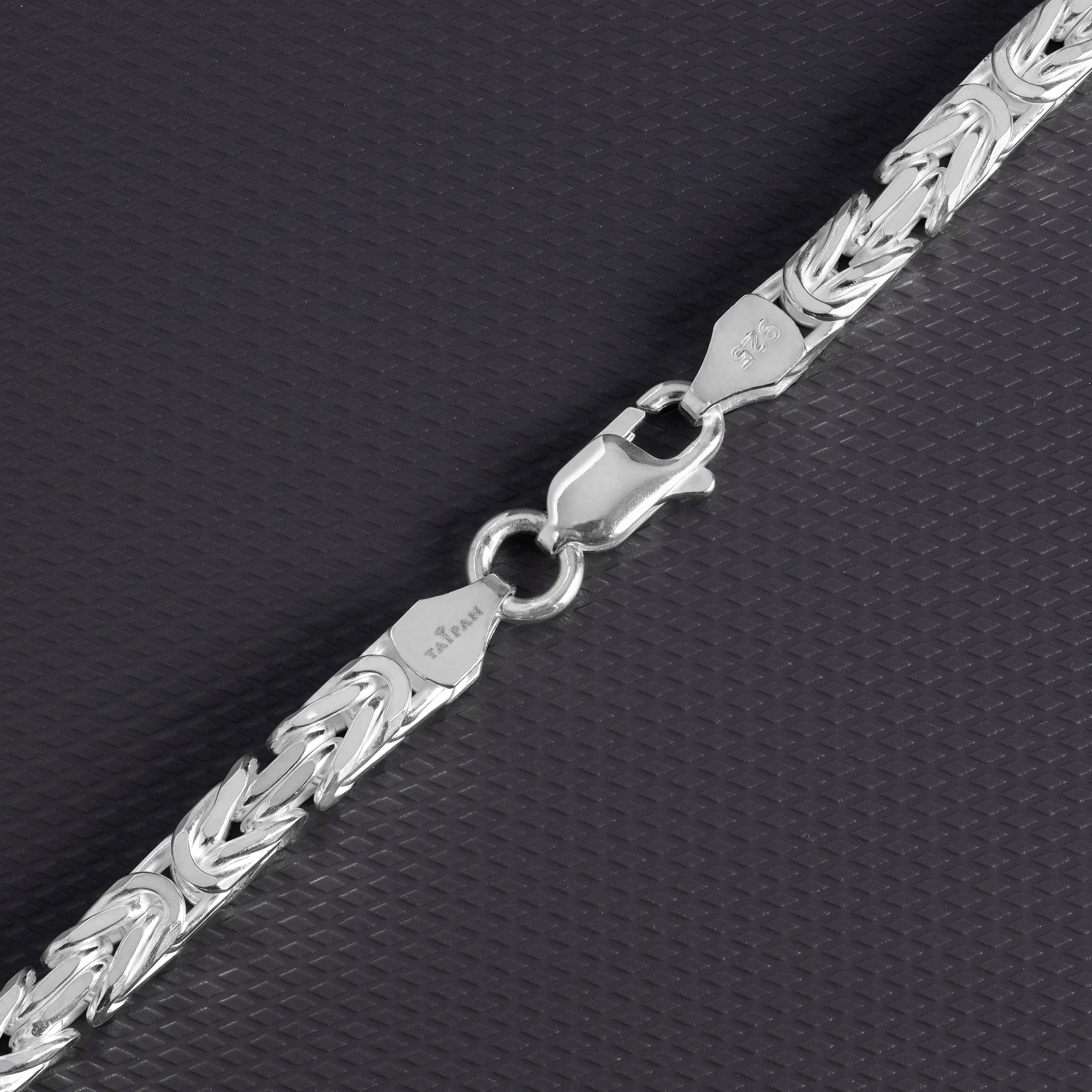 Königskette vierkant 5mm breit 60cm lang 925 Sterling Silber (K943) - Taipan Schmuck