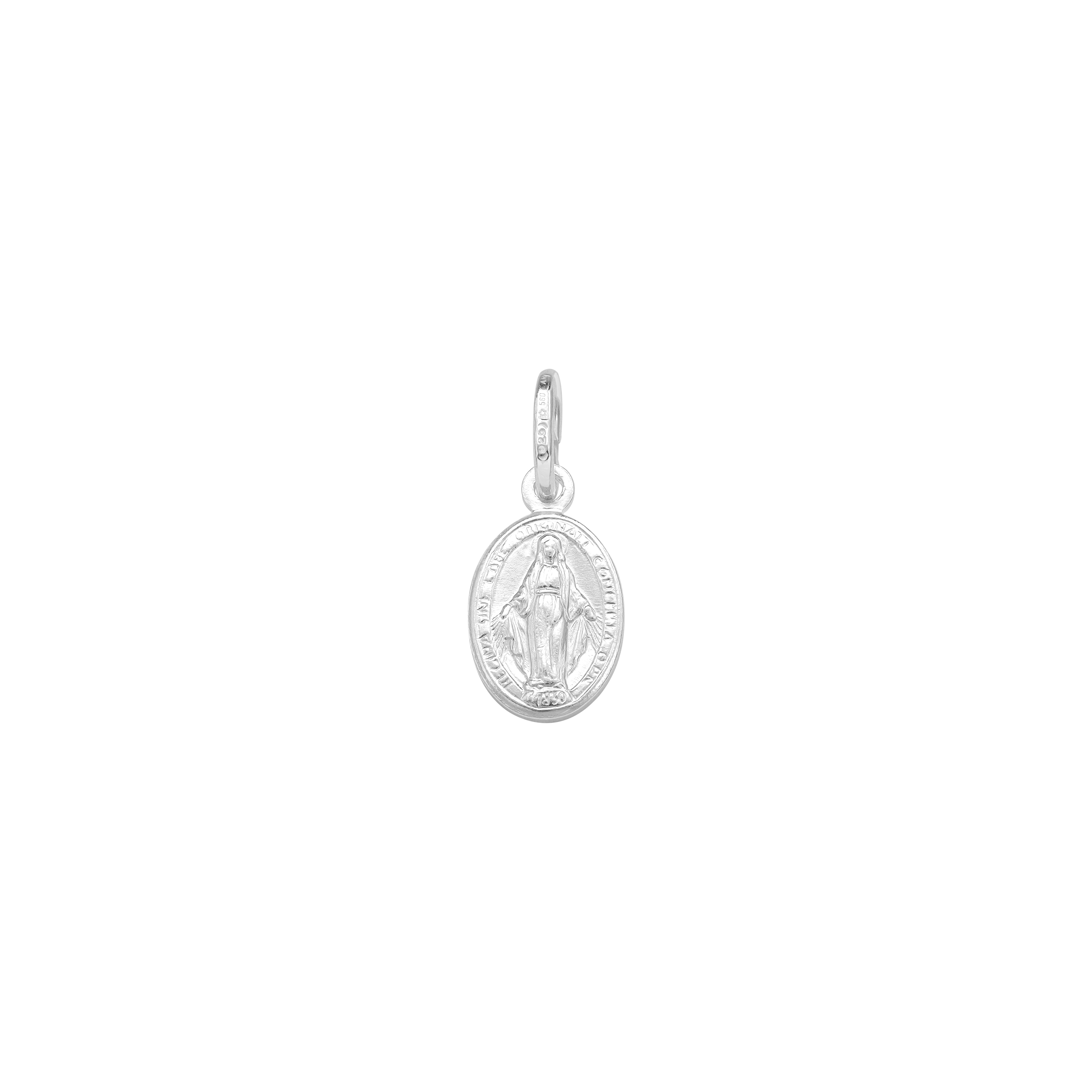 Heilige Maria Oval Anhänger aus 925 Sterlingsilber (PE263) klein - Taipan Schmuck