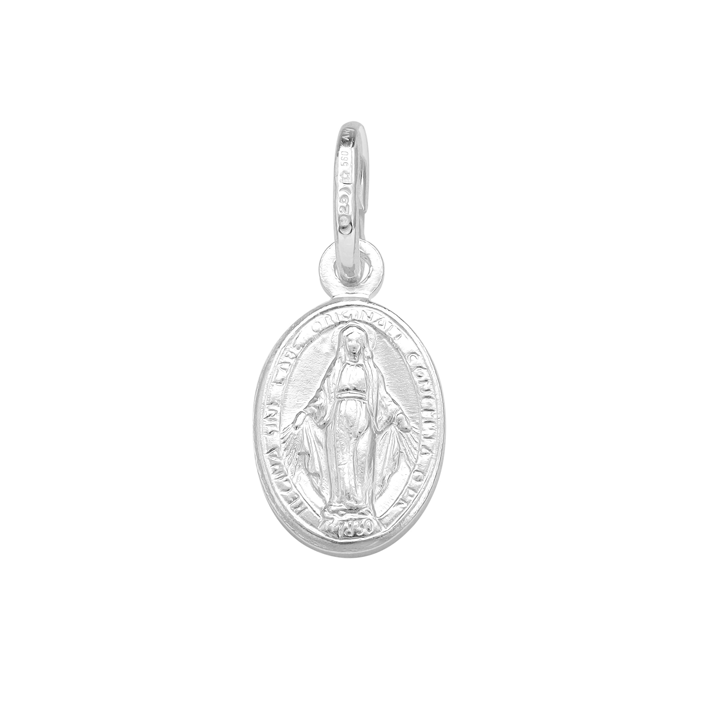 Heilige Maria oval Anhänger aus 925 Sterlingsilber (PE263) klein - Taipan Schmuck