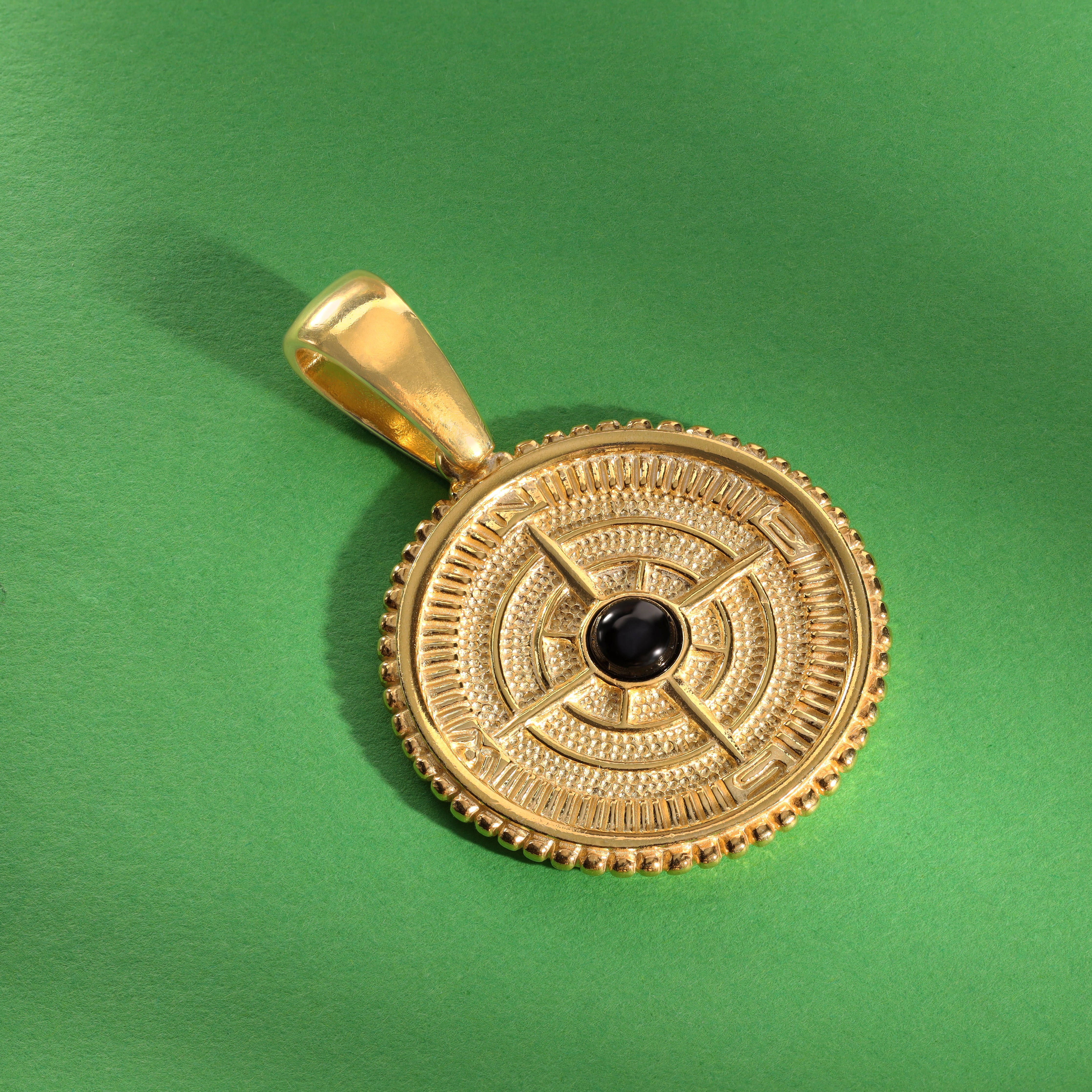 Kompass Anhänger aus 925 Sterlingsilber vergoldet (PE297G) - Taipan Schmuck