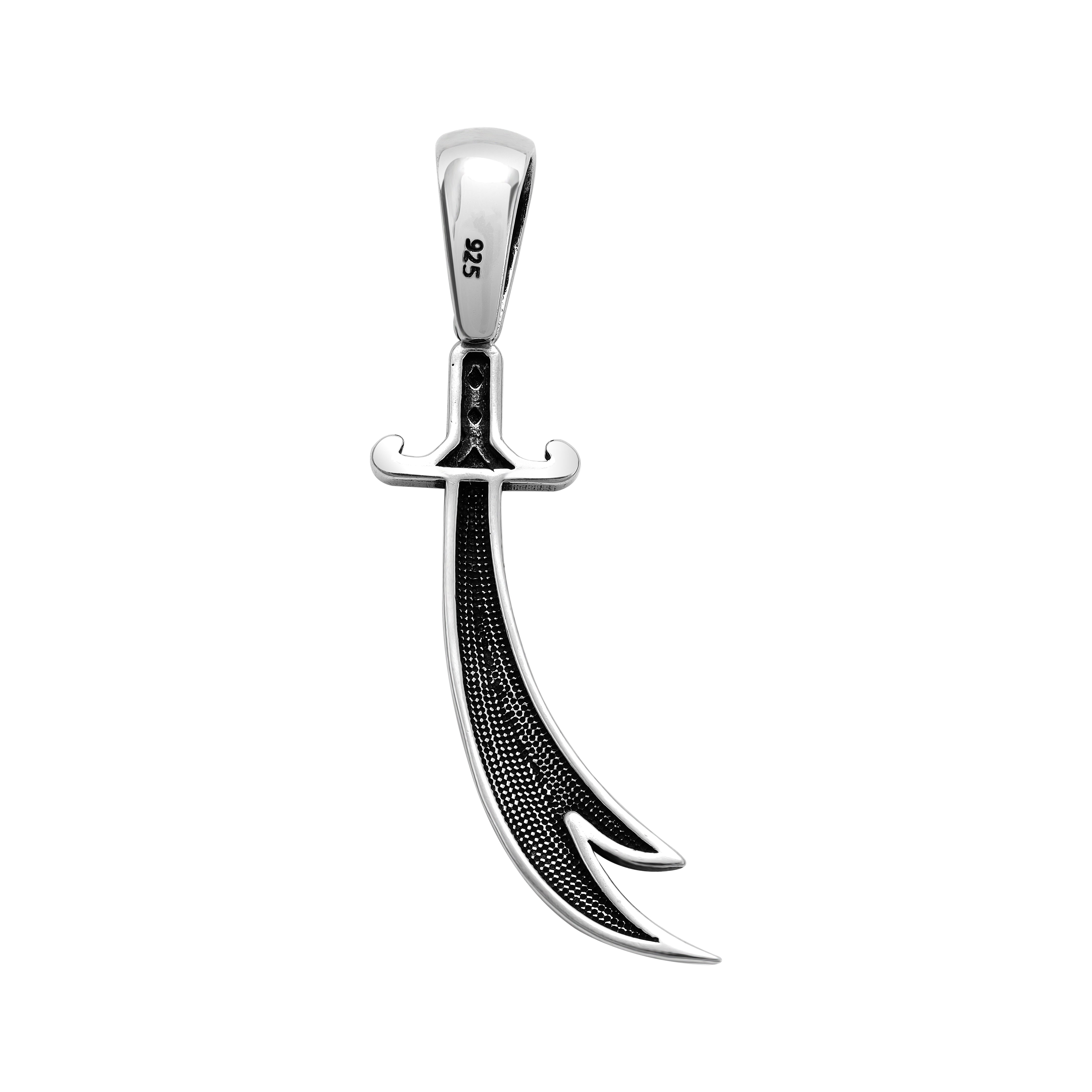 Zülfikar Ottoman Schwert Säbel  Anhänger aus 925 Sterlingsilber (PE334) - Taipan Schmuck