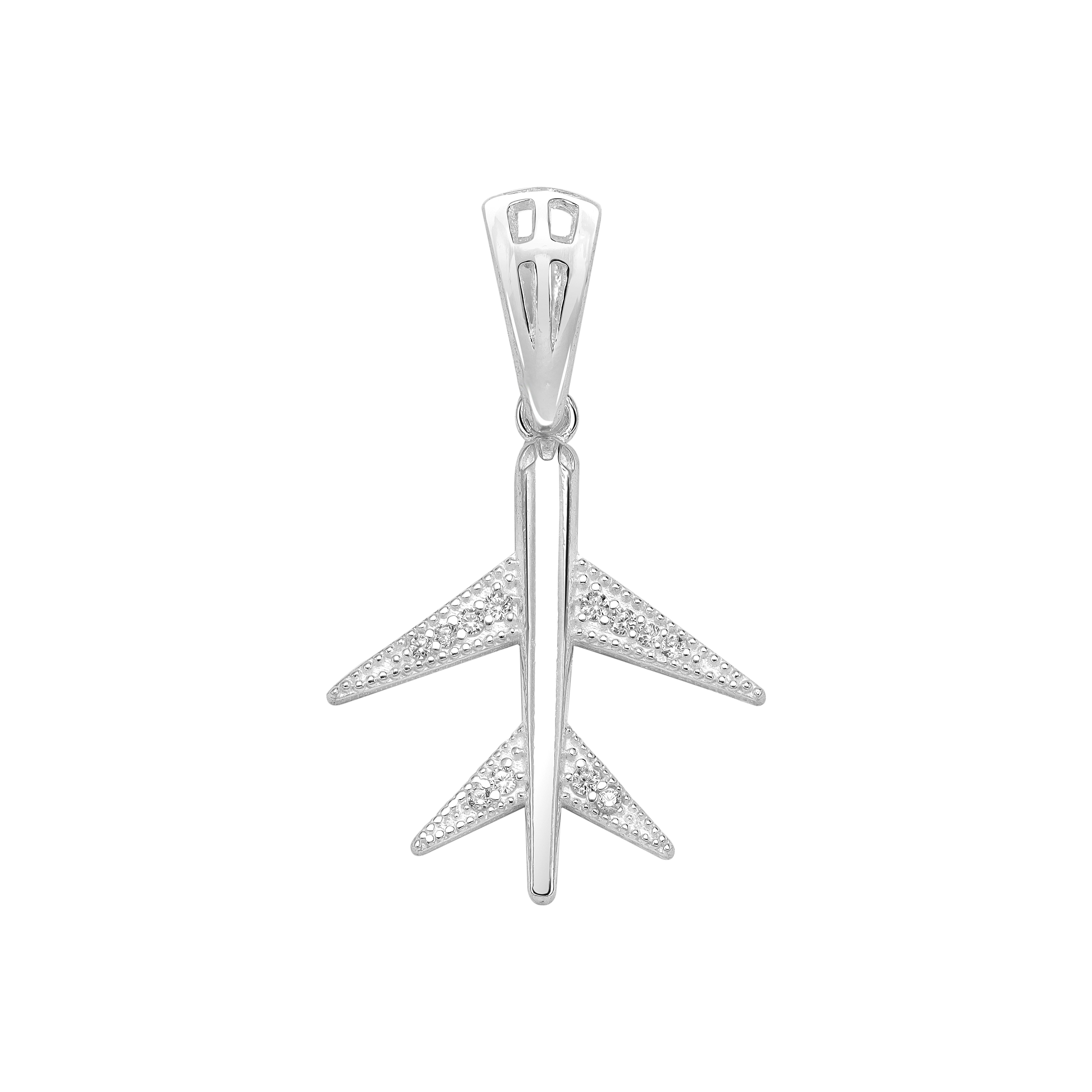 Airplane Anhänger aus 925 Sterlingsilber (PE377) - Taipan Schmuck