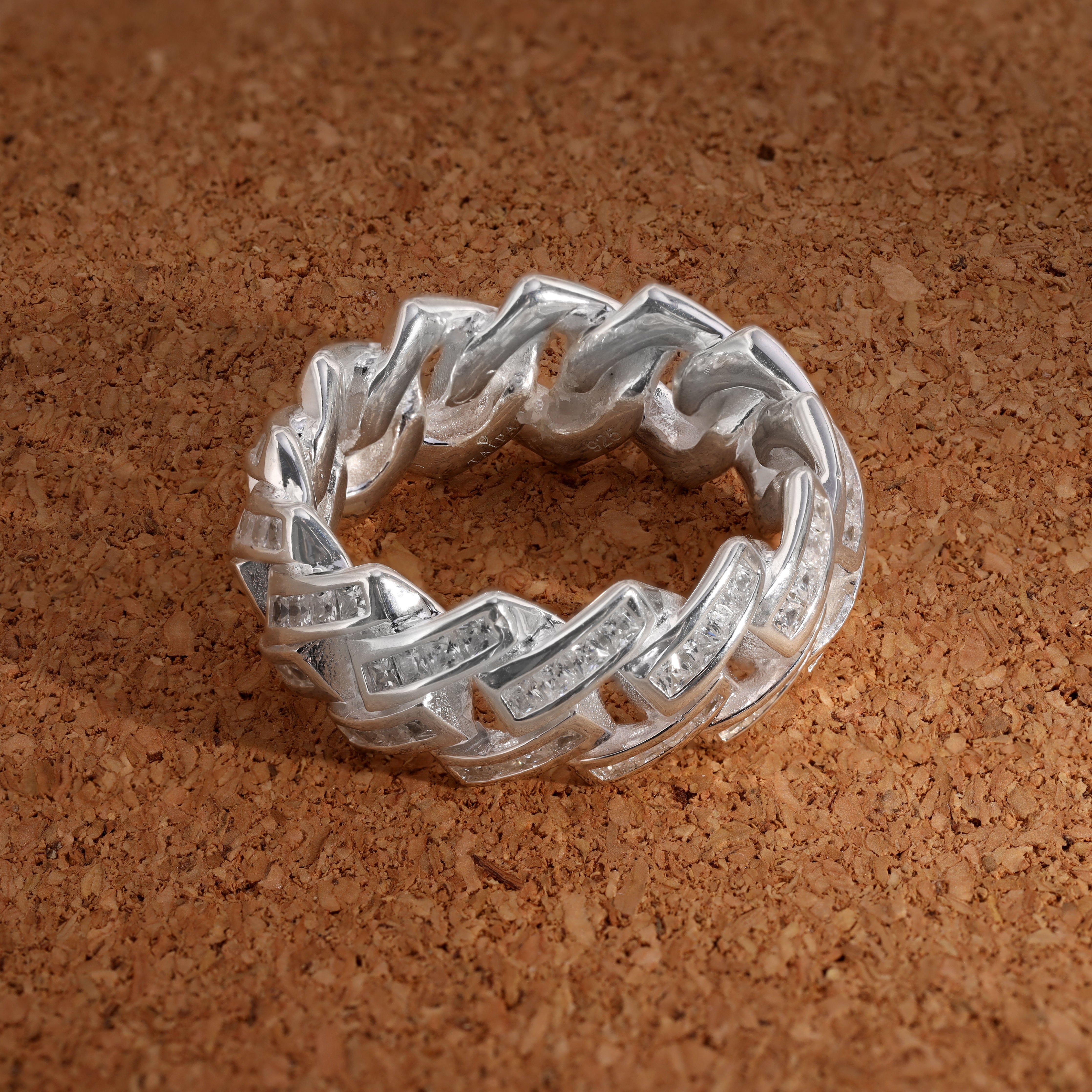 Iced Out Stil Ring Silberring Gr. 56/59/62/64  aus 925 Sterlingsilber - Taipan Schmuck