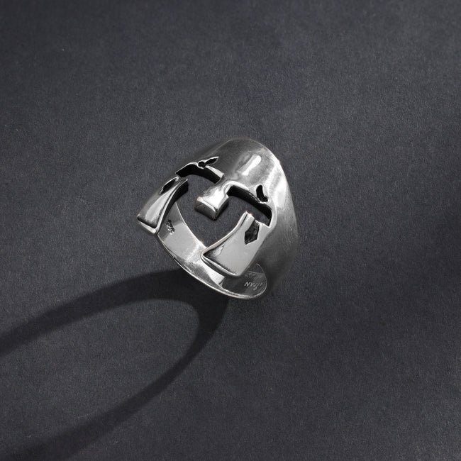 4. Bild von Gladiator Helm Silberring oxidiert Gr. 9/10/11  aus 925 Sterlingsilber