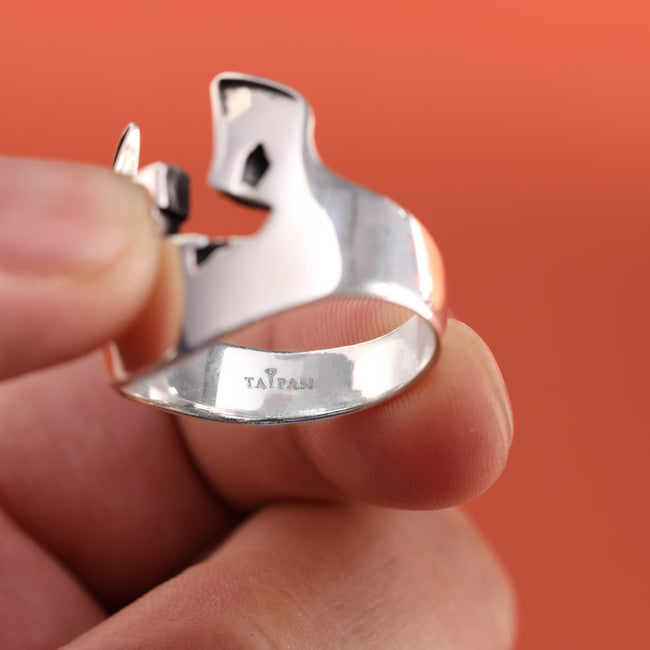 3. Bild von Gladiator Helm Silberring oxidiert Gr. 9/10/11  aus 925 Sterlingsilber