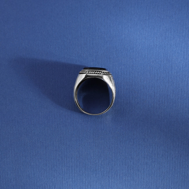 7. Bild von Siegelring Herren Silberring oxidiert Größe 9/10/11  aus 925 Sterlingsilber