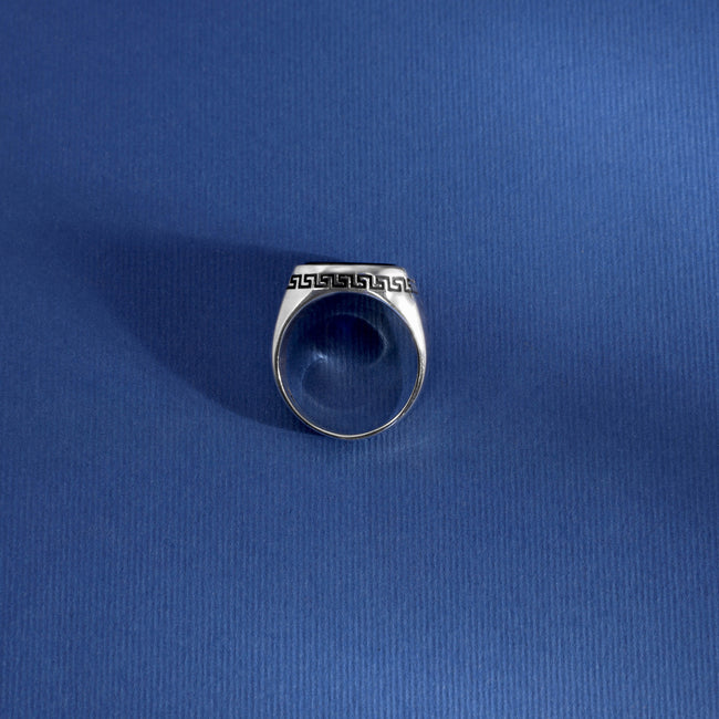7. Bild von Siegelring Herren Silberring oxidiert Größe 8/9/10  aus 925 Sterlingsilber
