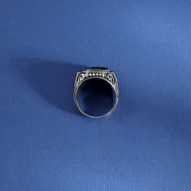 7. Bild von Siegelring Herren Silberring oxidiert Größe 9/10/11  aus 925 Sterlingsilber