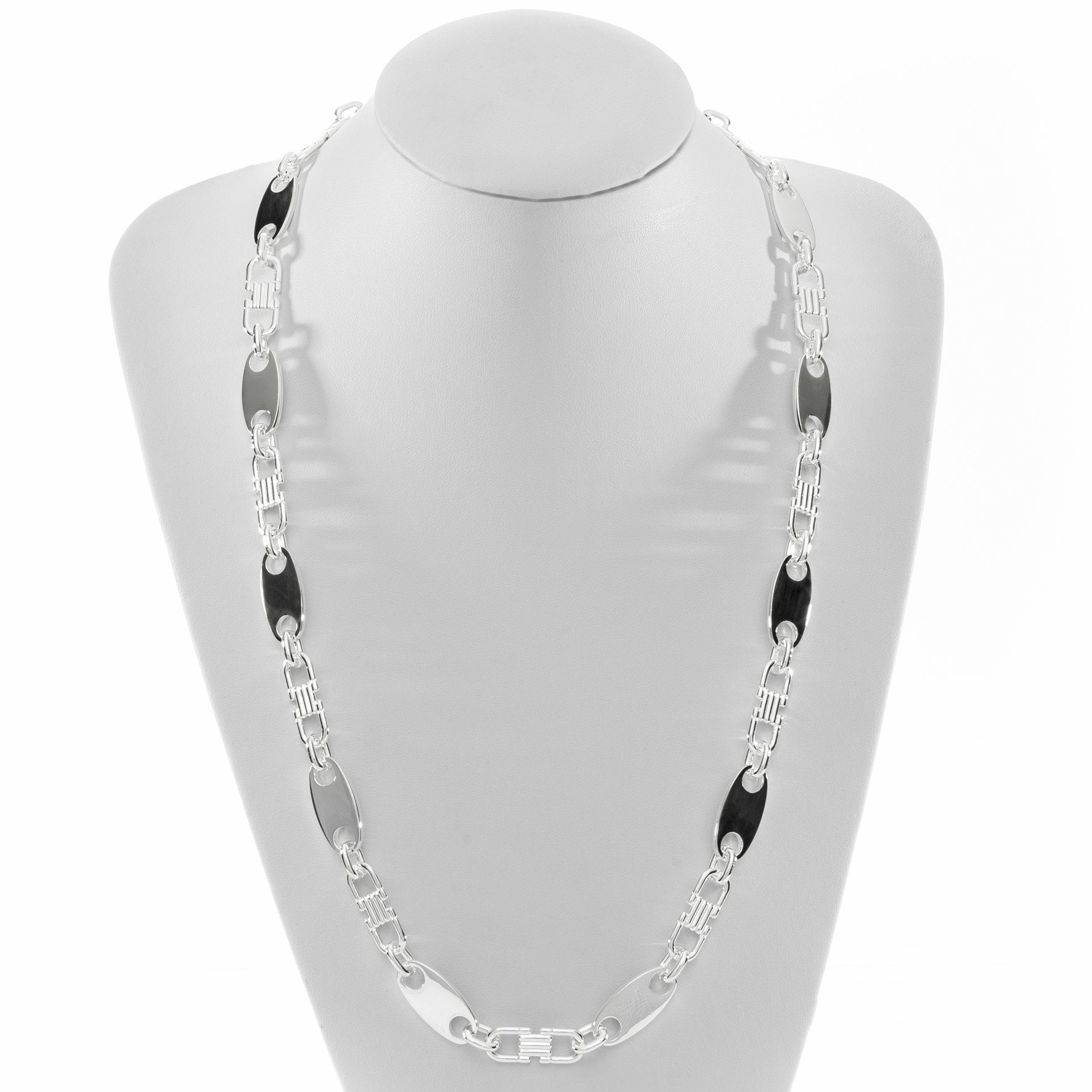 Plattenkette 925 Sterling Silber 70cm lang 13mm breit (K116) - Taipan Schmuck