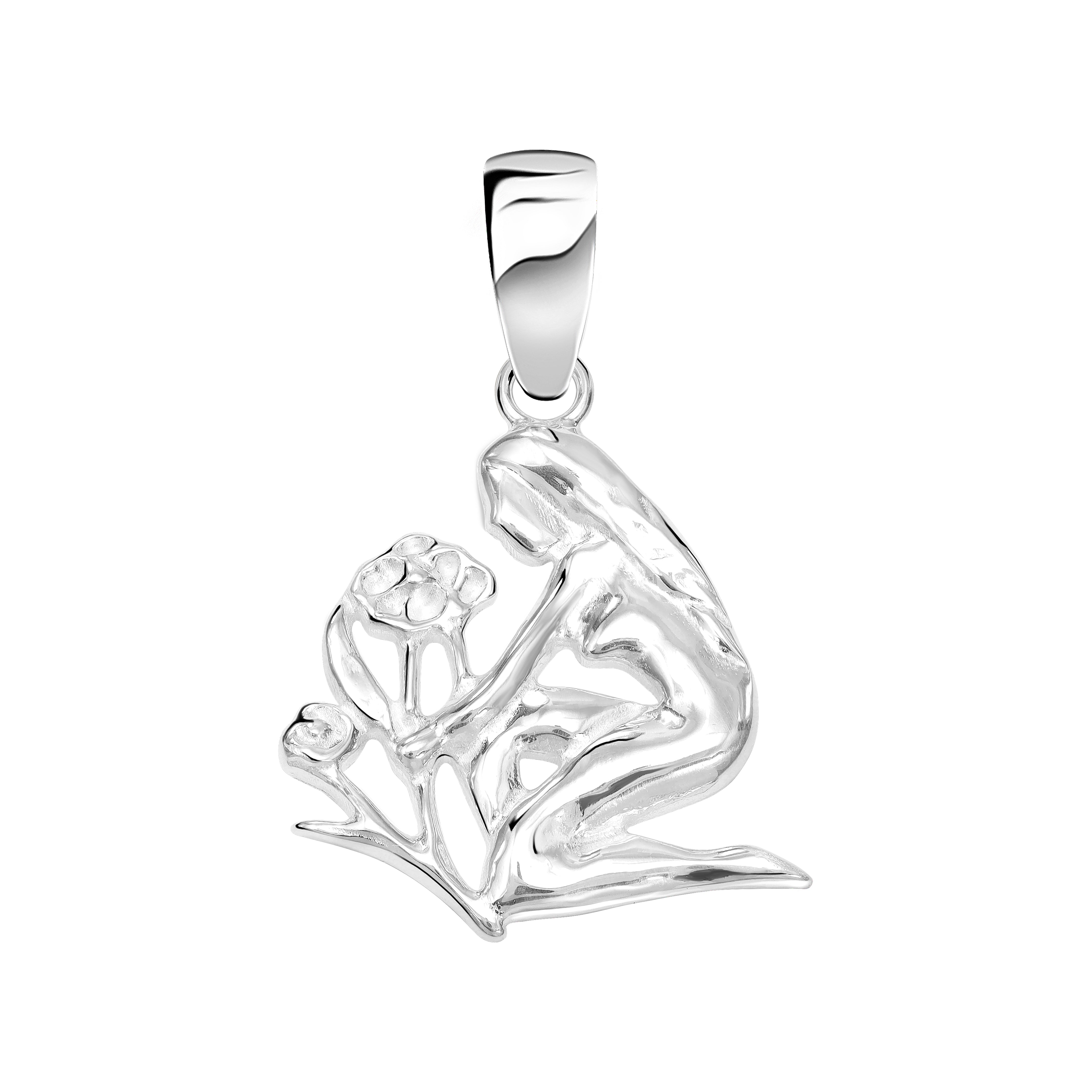 Sternzeichen Jungfrau Anhänger aus 925 Sterlingsilber zodiac sign (PE138) - Taipan Schmuck